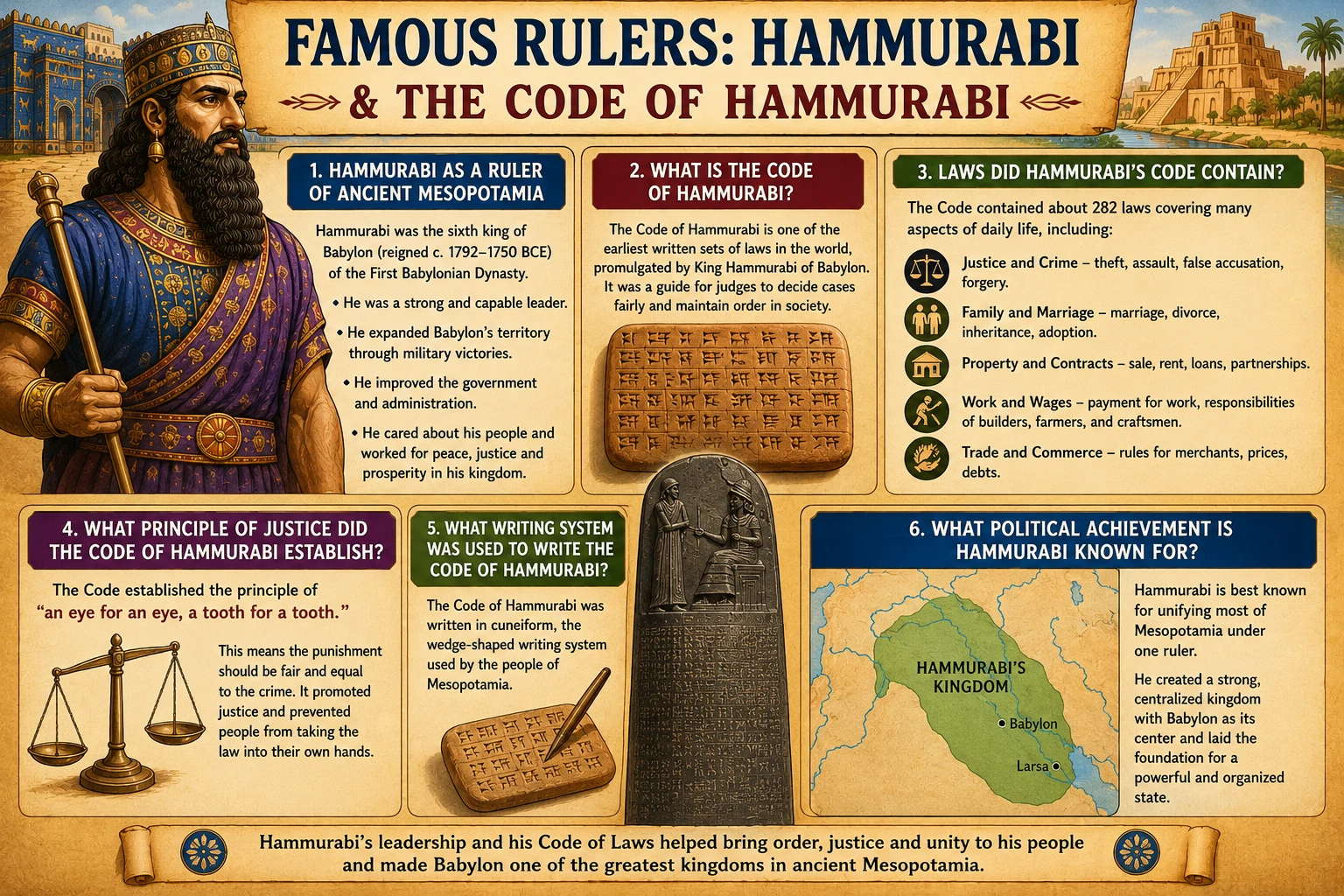 Babylonian empire Nebuchadnezzar class 6 history