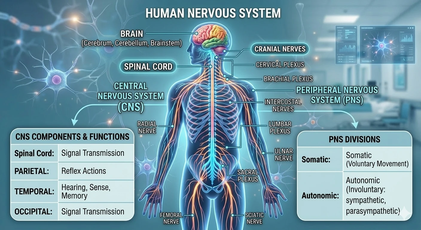 Nervous system overview CNS PNS class 8 APSACS